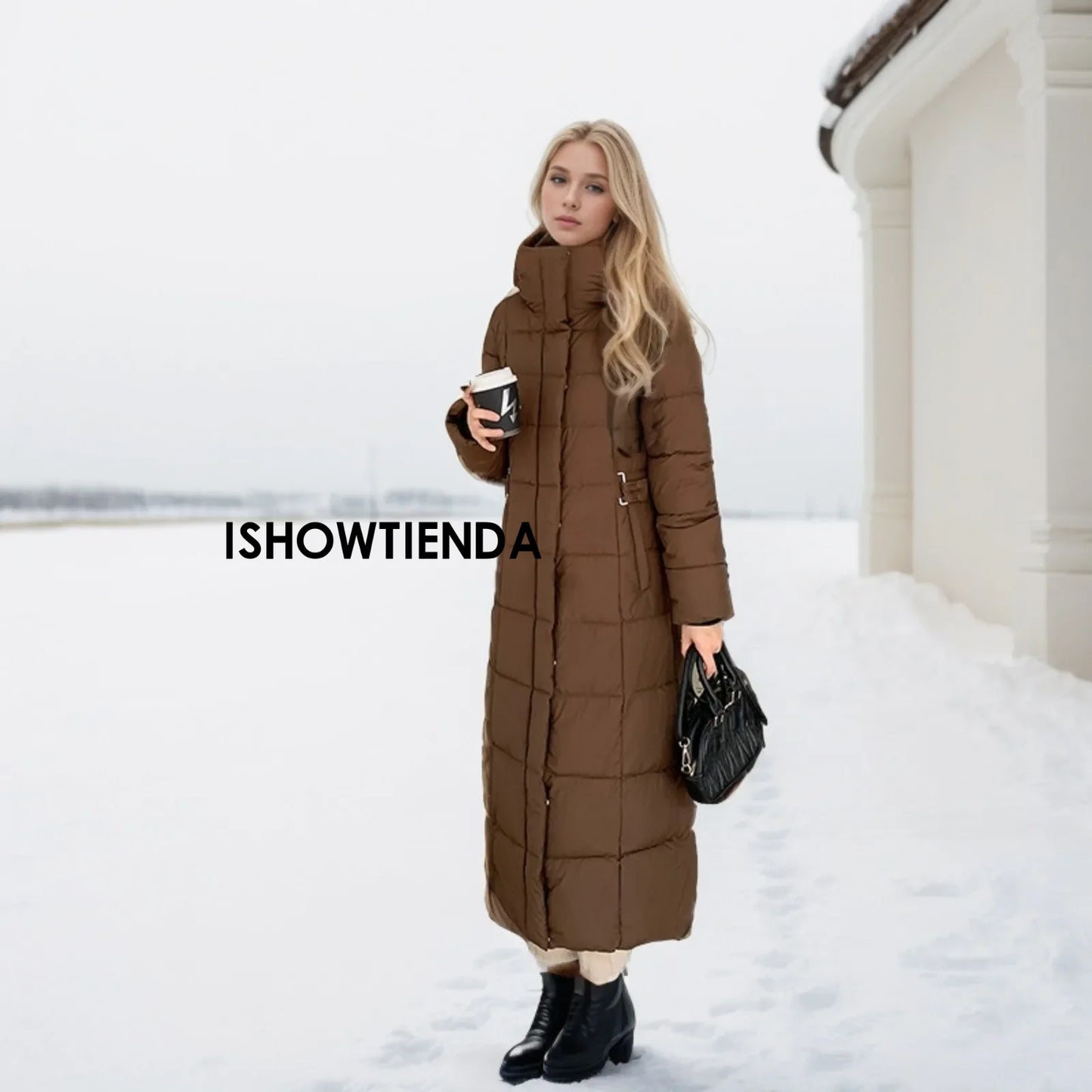 Black Winter Coat For Women Korean Oversized Hooded Parka