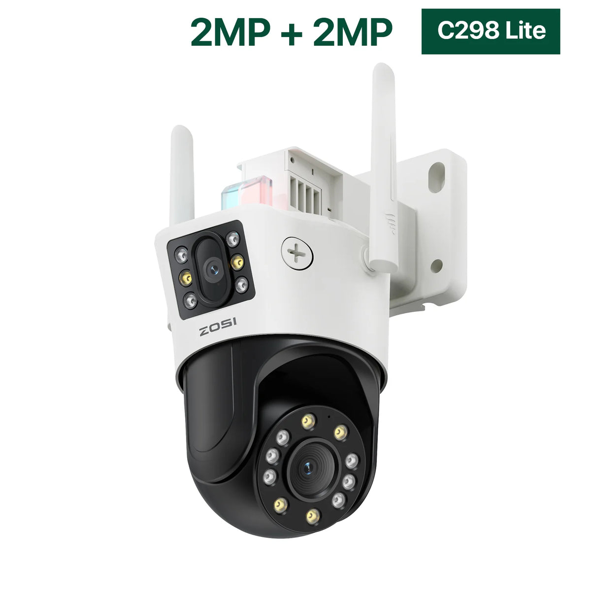 Dual-Lens Wi-Fi PTZ Security Camera | 8MP/4MP Outdoor Surveillance Camera