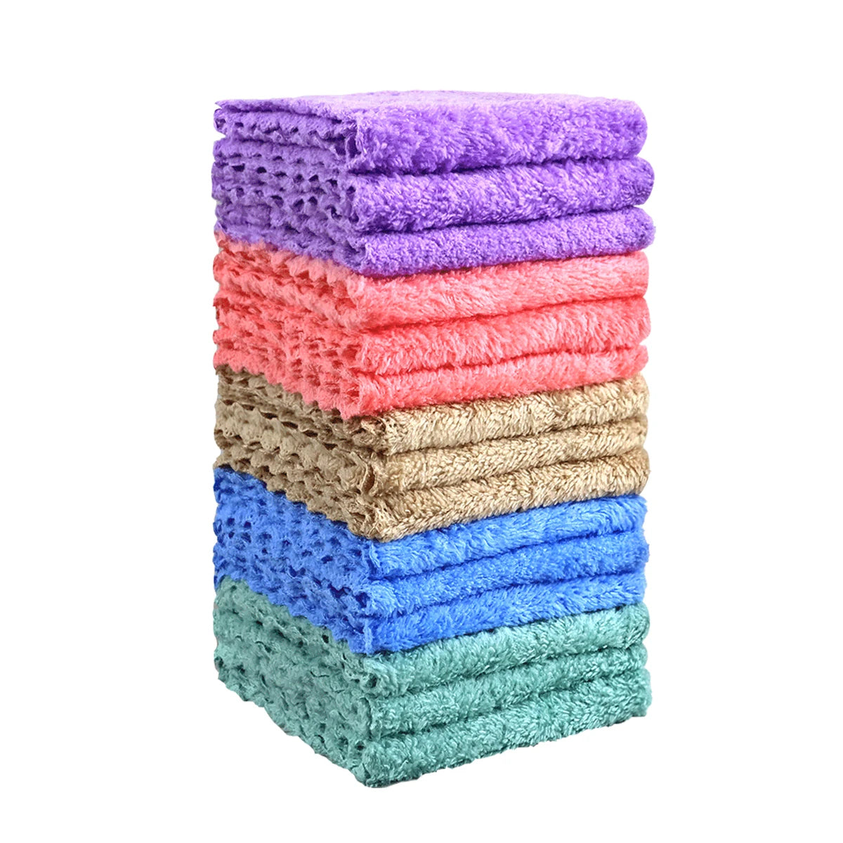 20 Piece Ultra Soft Absorbent Washcloth Set for Bath and Kitchen