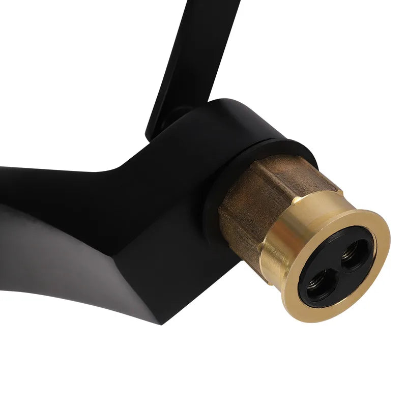 Modern Arc-Shaped Faucet Sink Faucet Bathroom Kitchen Faucet Single Handle Black