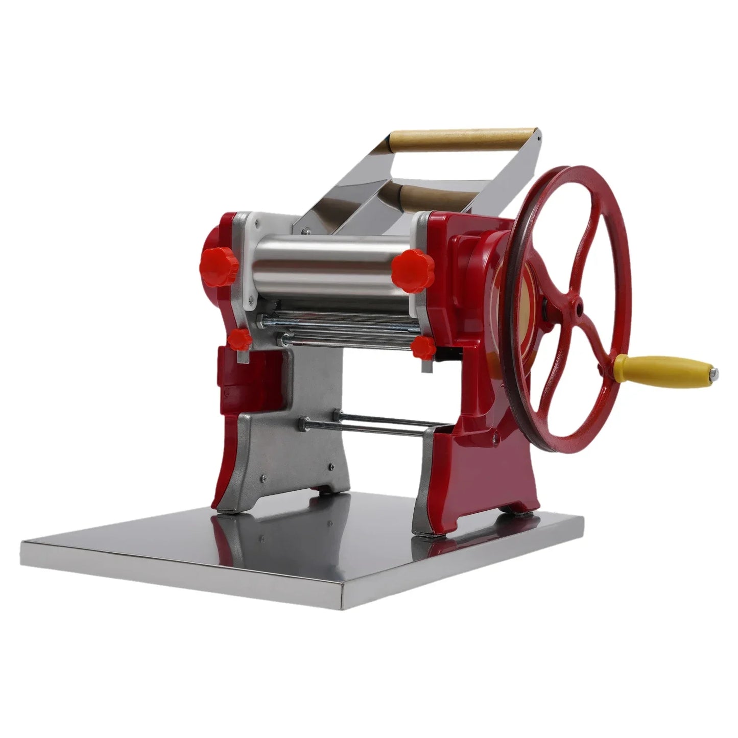 Pasta Maker Machine 0.5-5mm Adjustable Thickness Manual Roller Noodle Cutter Stainless Steel Pasta Press for 5-10 People Use
