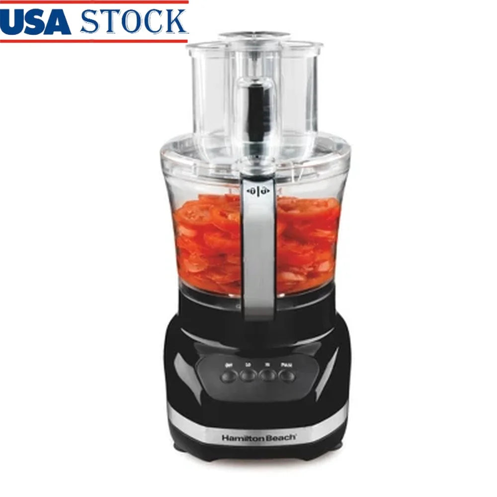 12 Cup Food Processor 4 Cup Mini Bowl 500W Powerful Motor