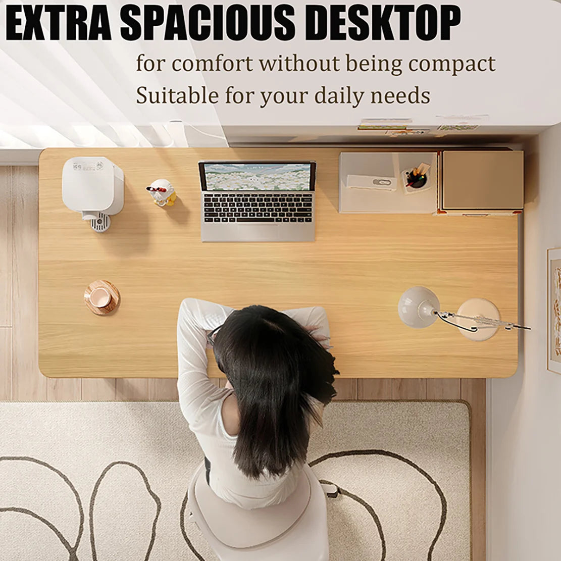 Computer Desk Modern Simple Style Desk for Home Office, White Small Writing Table Study Corner Work Desk for Bedroom