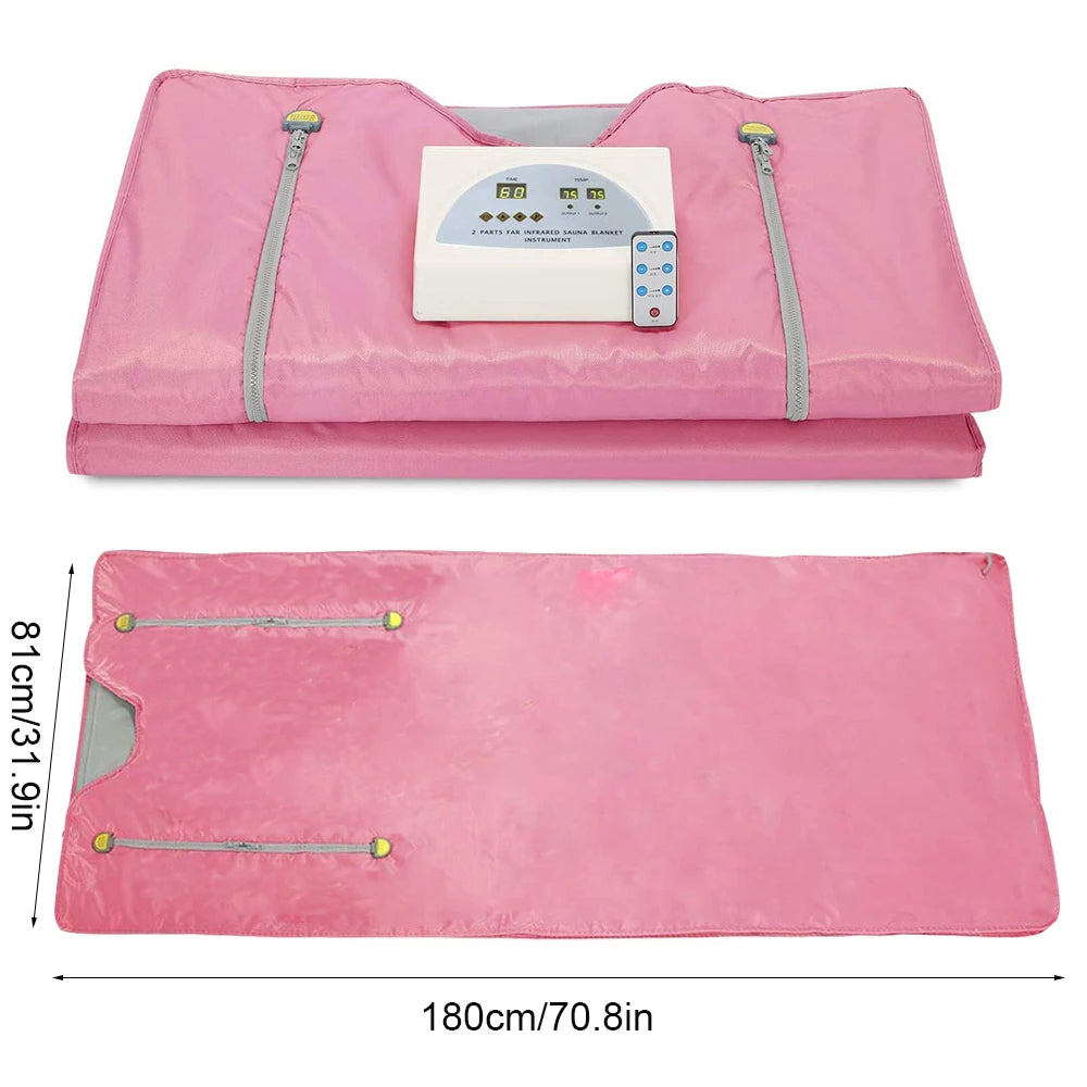 Premium 2 Zone Infrared Sauna Blanket.Portable Home Detox & Relaxation Wrap