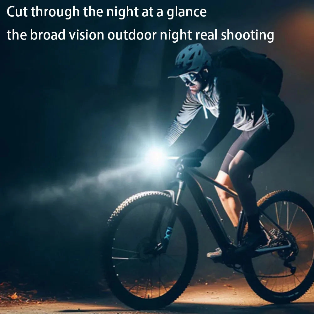 LED Bicycle Front Light Bike Light IPX4 Waterproof Bicycle Headlight Rechargeable 360 Degree Rotating for Night Riding