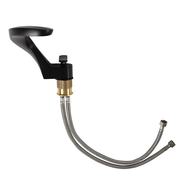 Modern Arc-Shaped Faucet Sink Faucet Bathroom Kitchen Faucet Single Handle Black