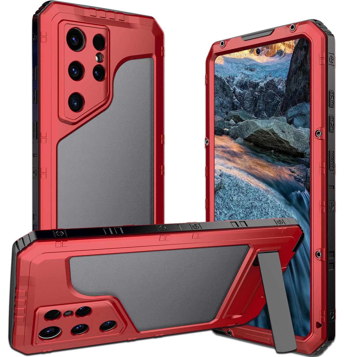 IP68 Waterproof Heavy Duty Metal Phone Case for Samsung Galaxy S24 S23 S22 Ultra Plus