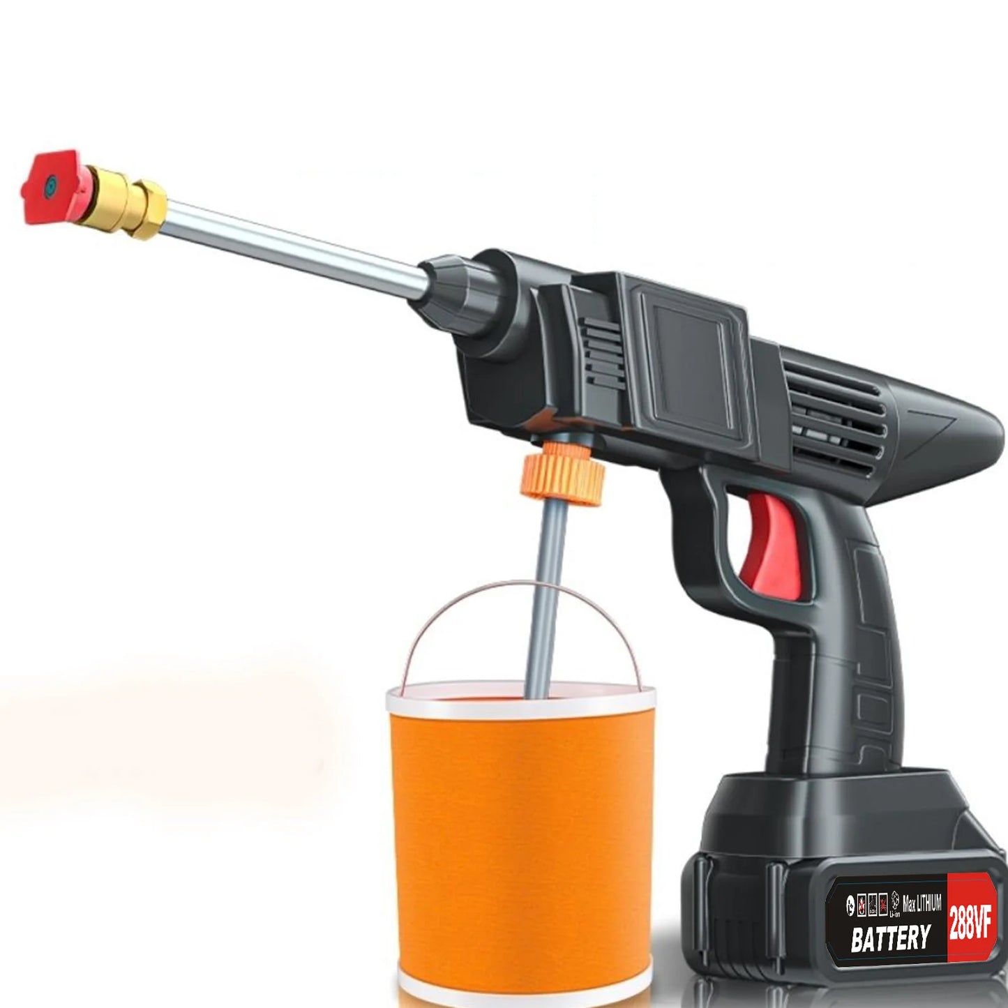Portable Cordless High Pressure Washer with Rechargeable Battery for Cars, Patios, Driveways & Outdoor Cleaning