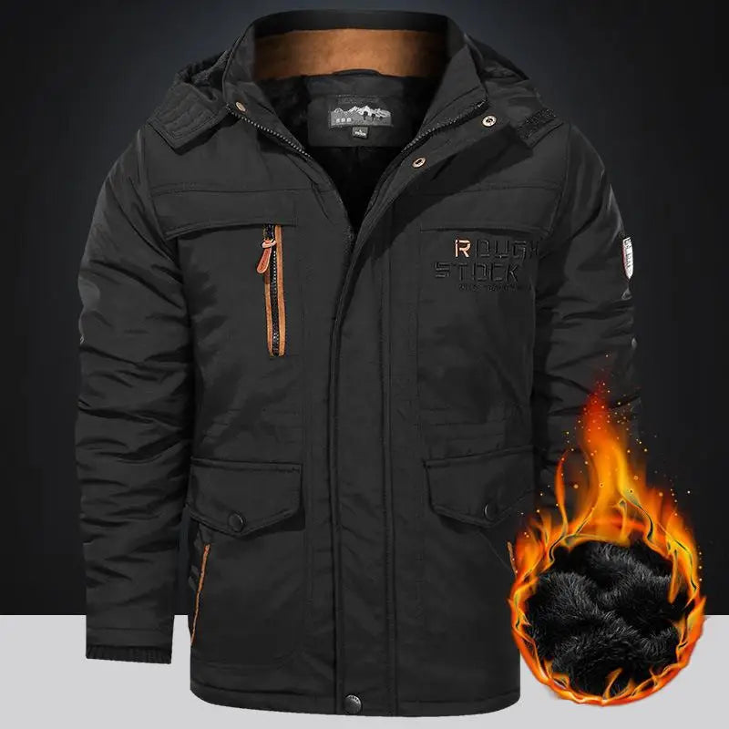 Men’s Winter Fleece Lined Outdoor Parka Jacket
