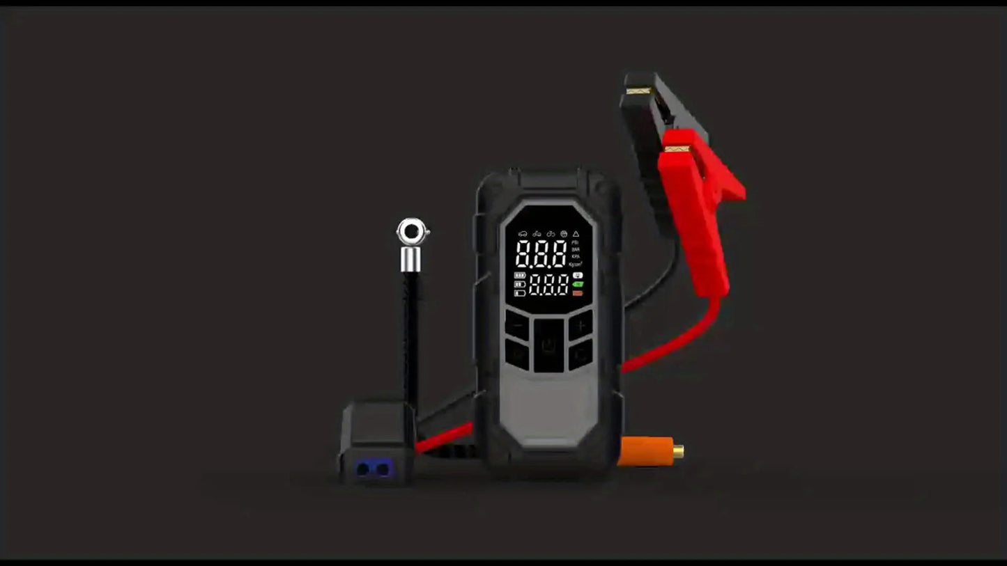 4000A Car Jump Starter with Air Compressor, Portable Battery Jump Starter 4000A Peak Current, 150PSI Digital Tire Inflator.
