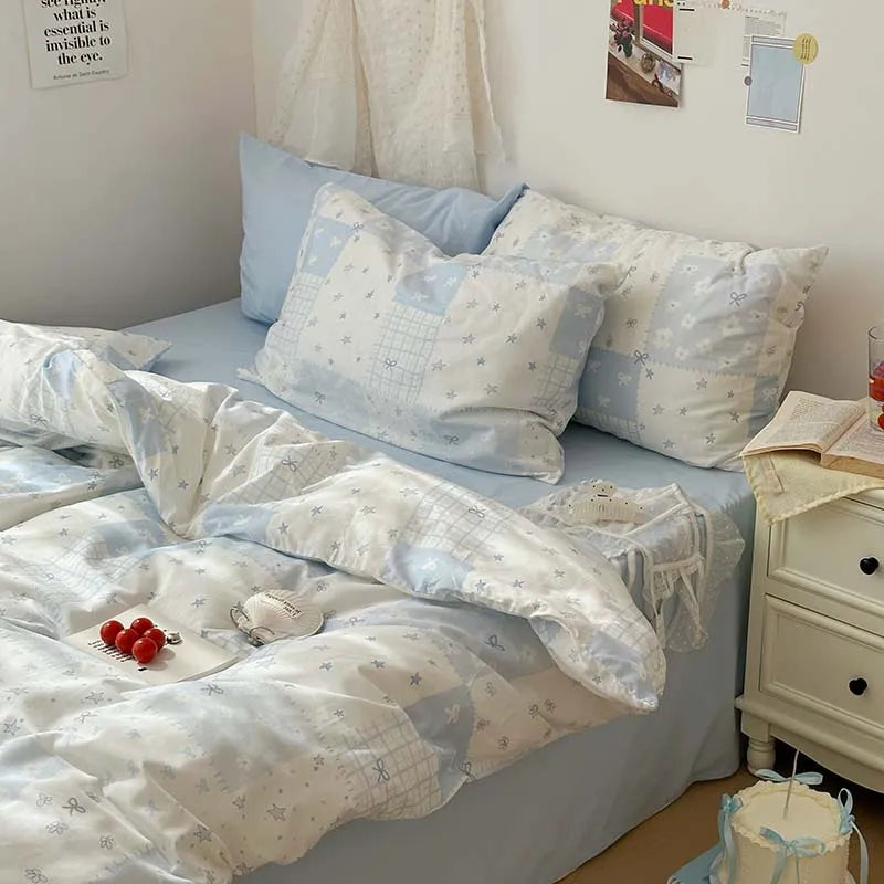Ruffled Bedding Set. Duvet Cover & Pillowcase Set
