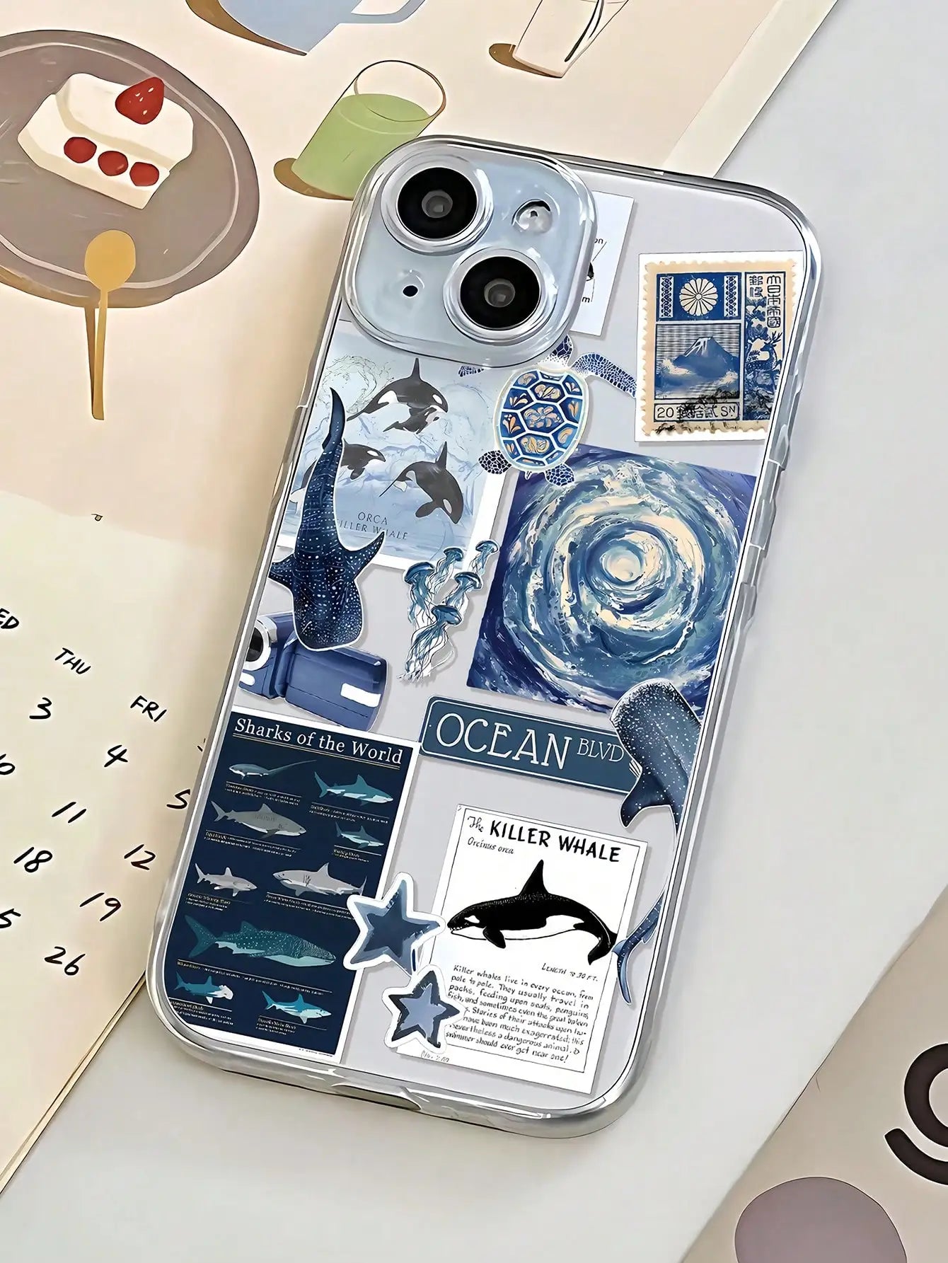 Ocean Aesthetic Whale & Jellyfish Samsung Phone Case