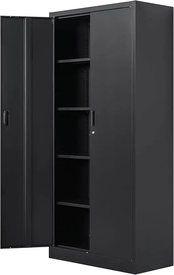 Metal Storage Cabinet, 72" H x 36" W x 18" D Locking Cabinet with Adjustable Shelves, Steel Storage Cabinets for Garage, Home, O