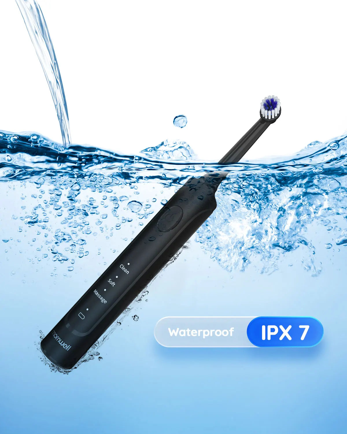 Electric Sonic Toothbrush 3 Modes USB Charge Adult Waterproof Ultrasonic Automatic Rotary Tooth 4 Brushes Replacement Heads