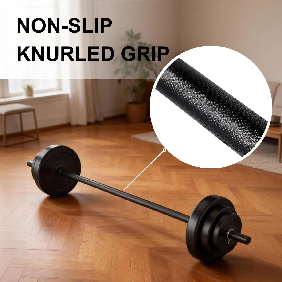 Adjustable Barbell Weight Set for Home Strength Training & Full Body Workouts