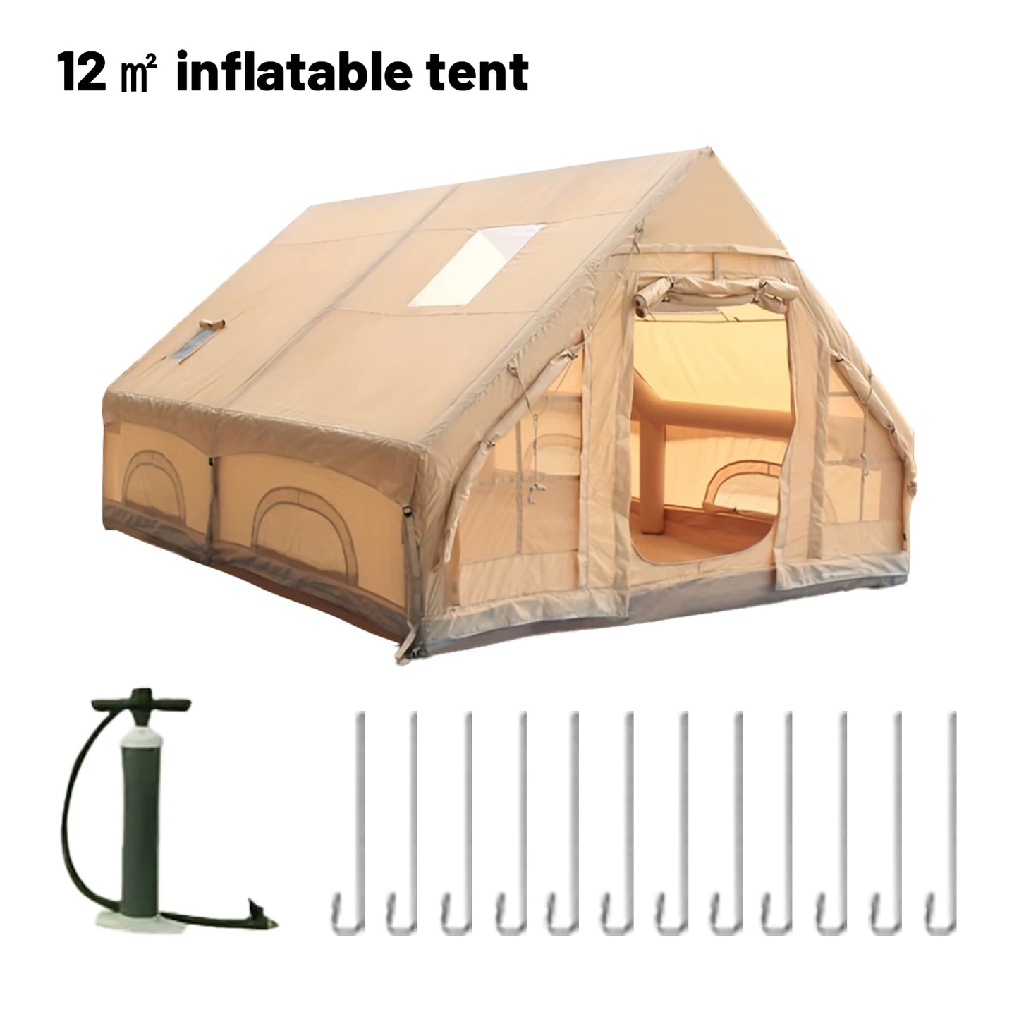 Luxury Inflatable Glamping Tent – Spacious Waterproof Camping Shelter for Outdoor Living