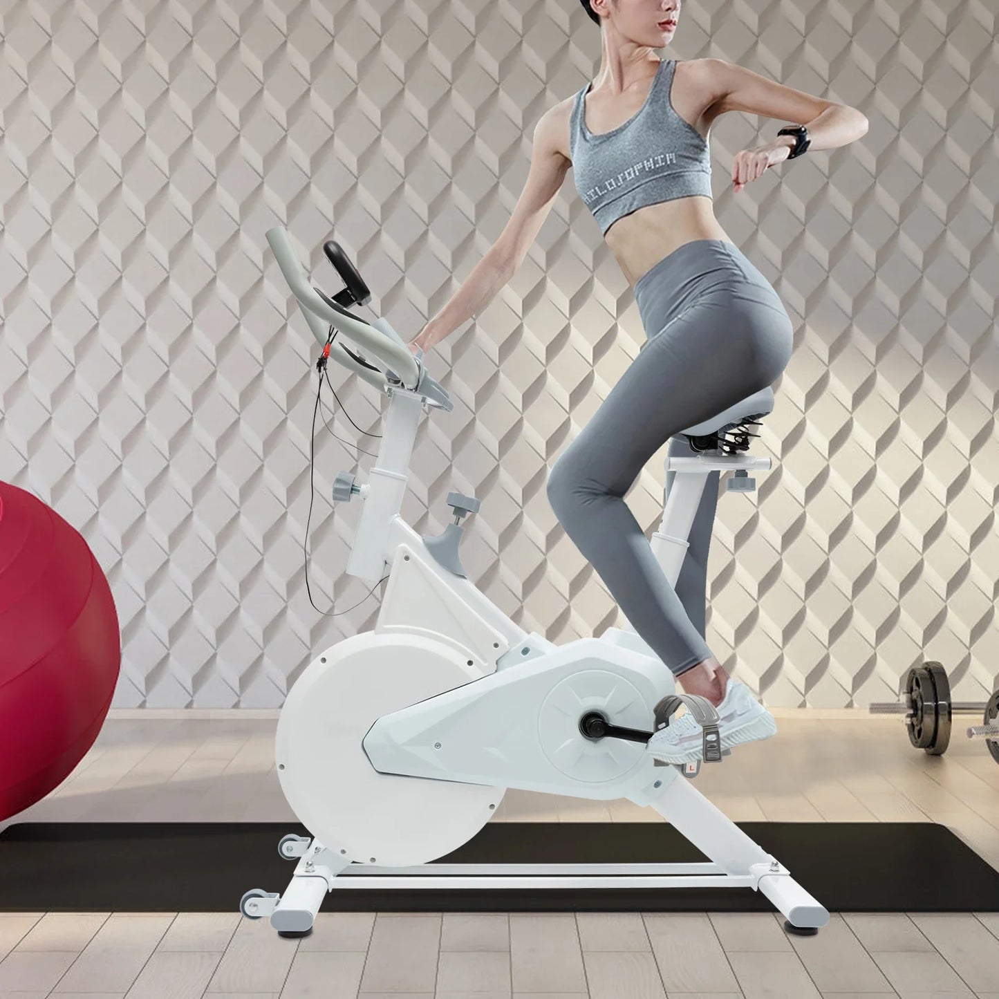 Fitness Bike Exercise Bike Seat Height Seat Front and Rear Adjustable Indoor Cycling Stationary Bike Indoor Cycling Workout Bike