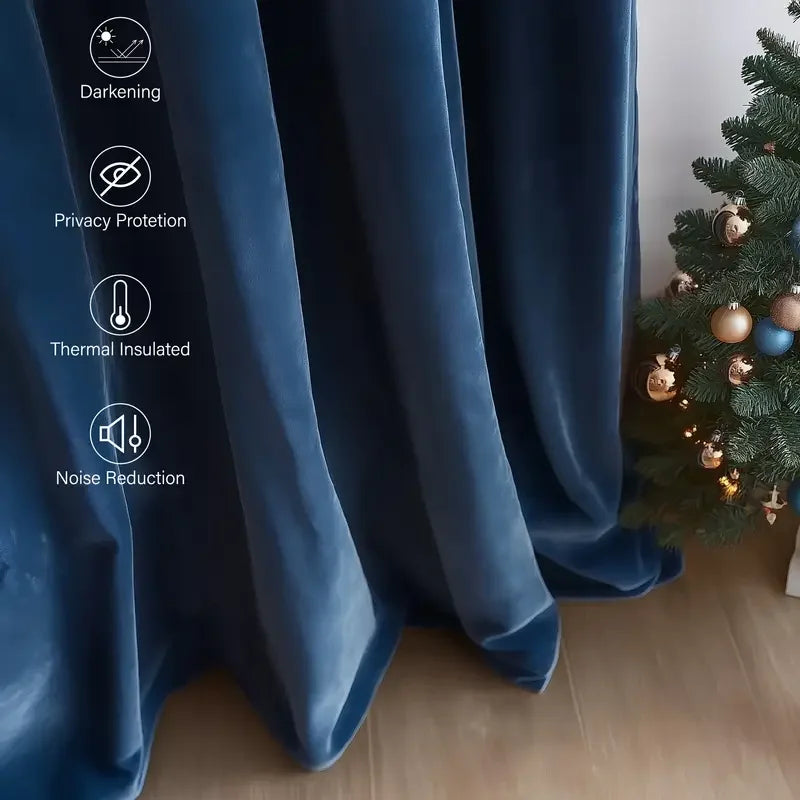 Luxury Velvet Blackout Window Curtains