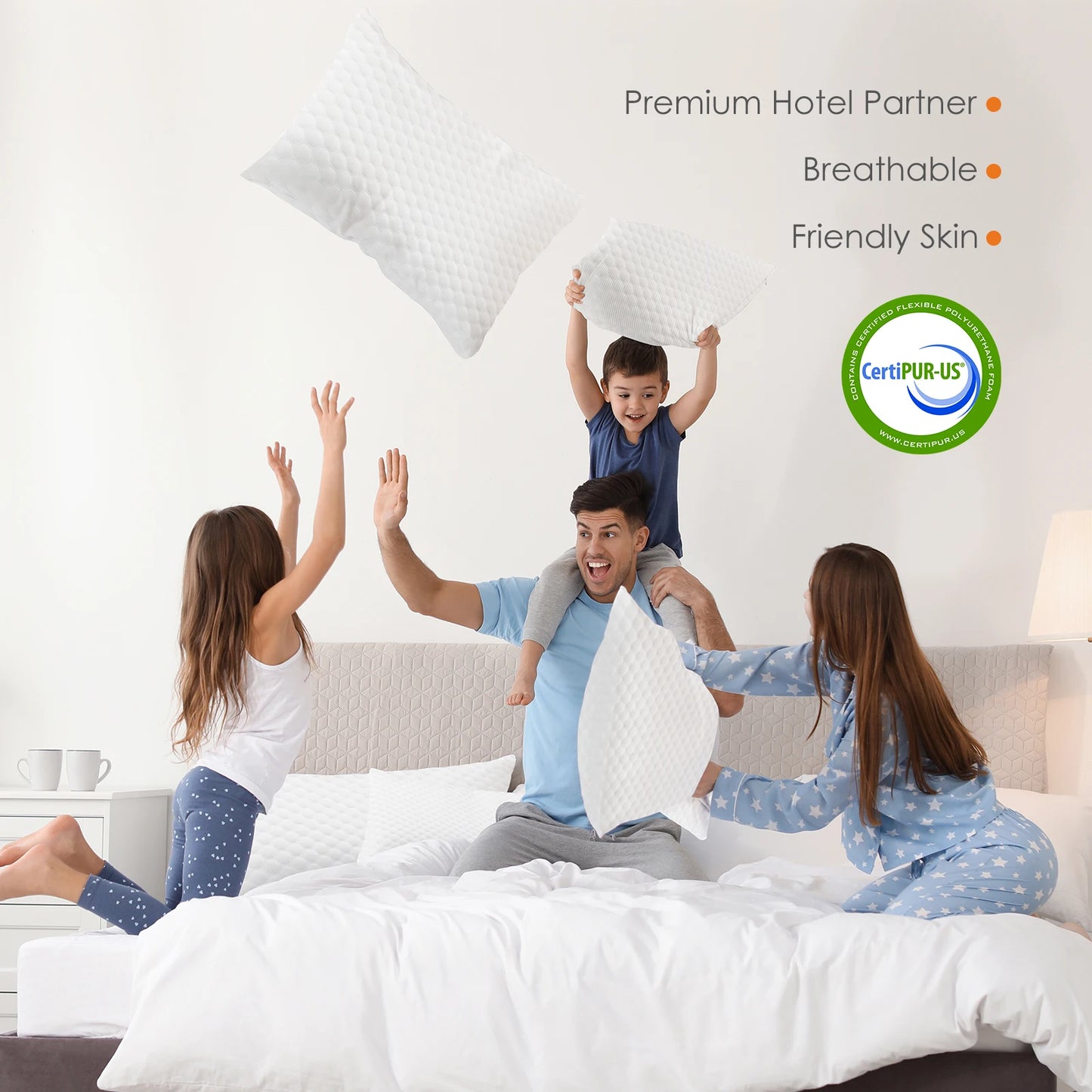 JHK Memory Foam Pillows Standard Size Neck Pillow Ventilated Cooling Bed Pillow with Removable Washable Cover Ultimate Comfort