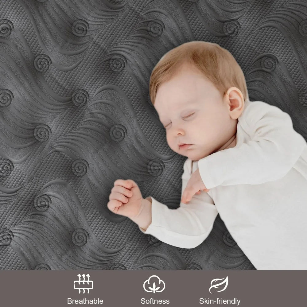 Queen Mattress, 14 Inch Hybrid Mattresses Black with Gel Memory Foam and Individually Pocket Innerspring Euro Top Medium Firm fo