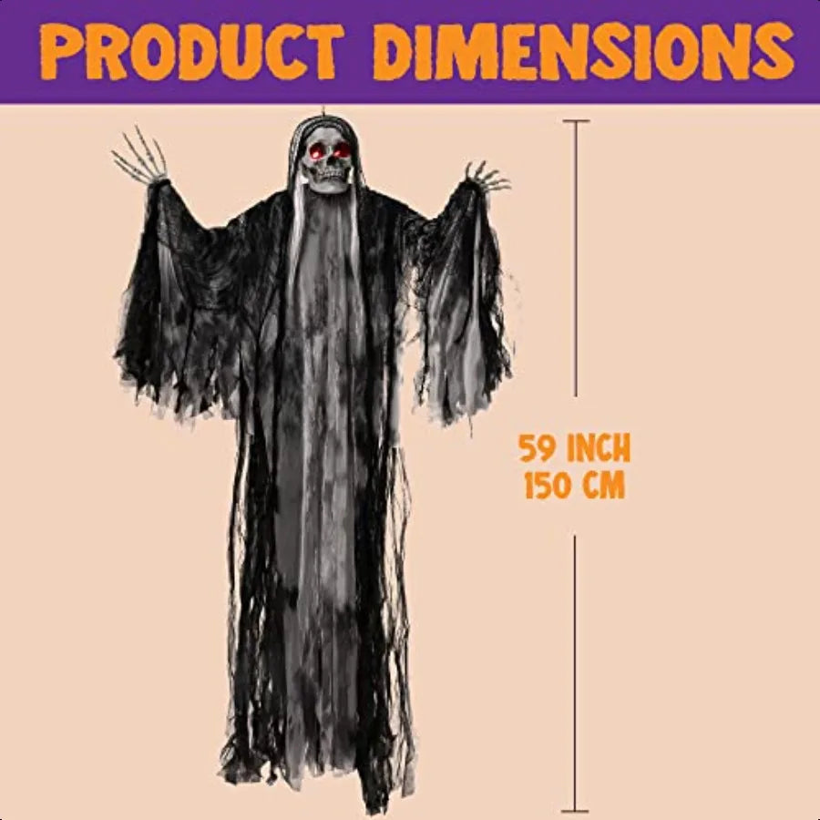 Halloween Animated Hanging Grim Reaper Outdoor Decorations