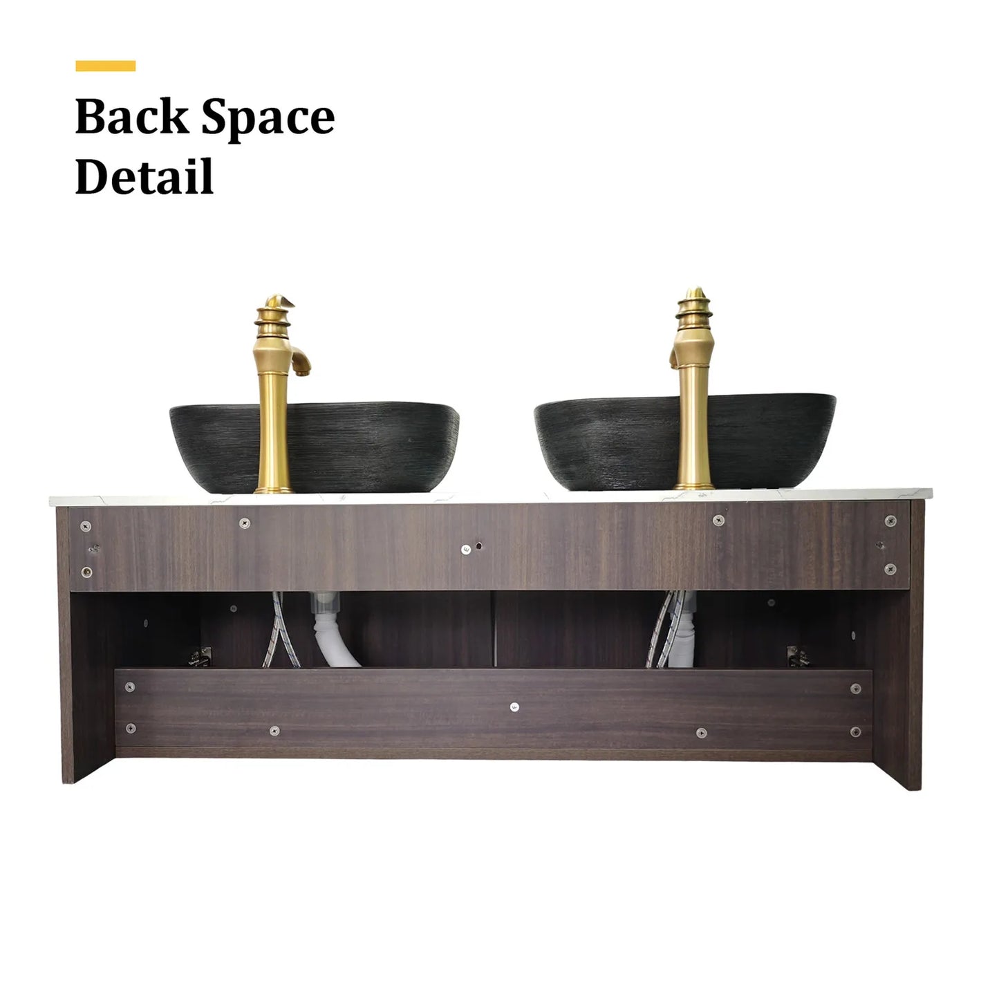 Floating Vanity Bathroom with Sink Combo, Wall Mounted Modern Vanity, Bathroom Cabinet Vanity with Sink Ceramic Basin Faucet