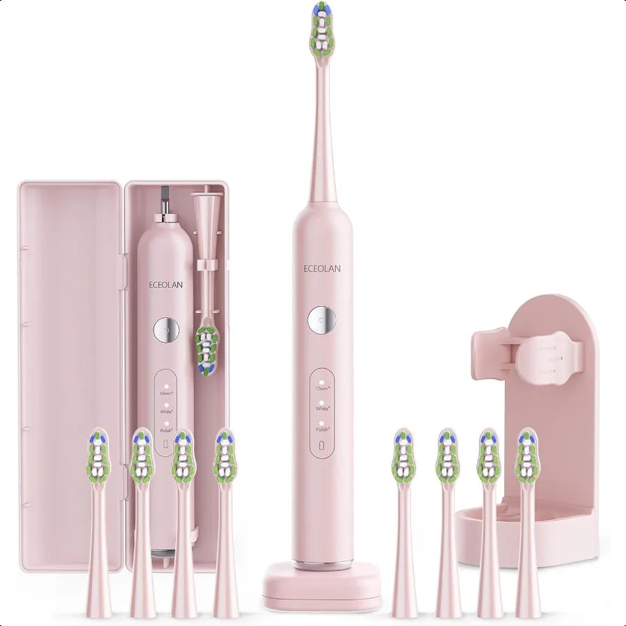 Rechargeable Sonic Toothbrush for Adults IPX7 Case Char
