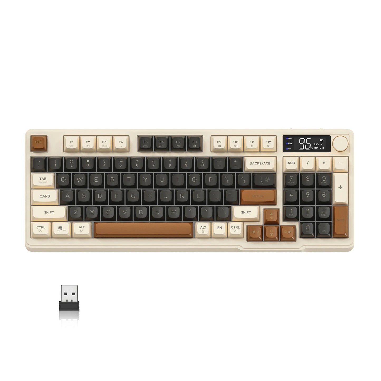 ZIYOU LANG Wireless Gaming Keyboard with Smart Display & Bluetooth Connectivity Description:
