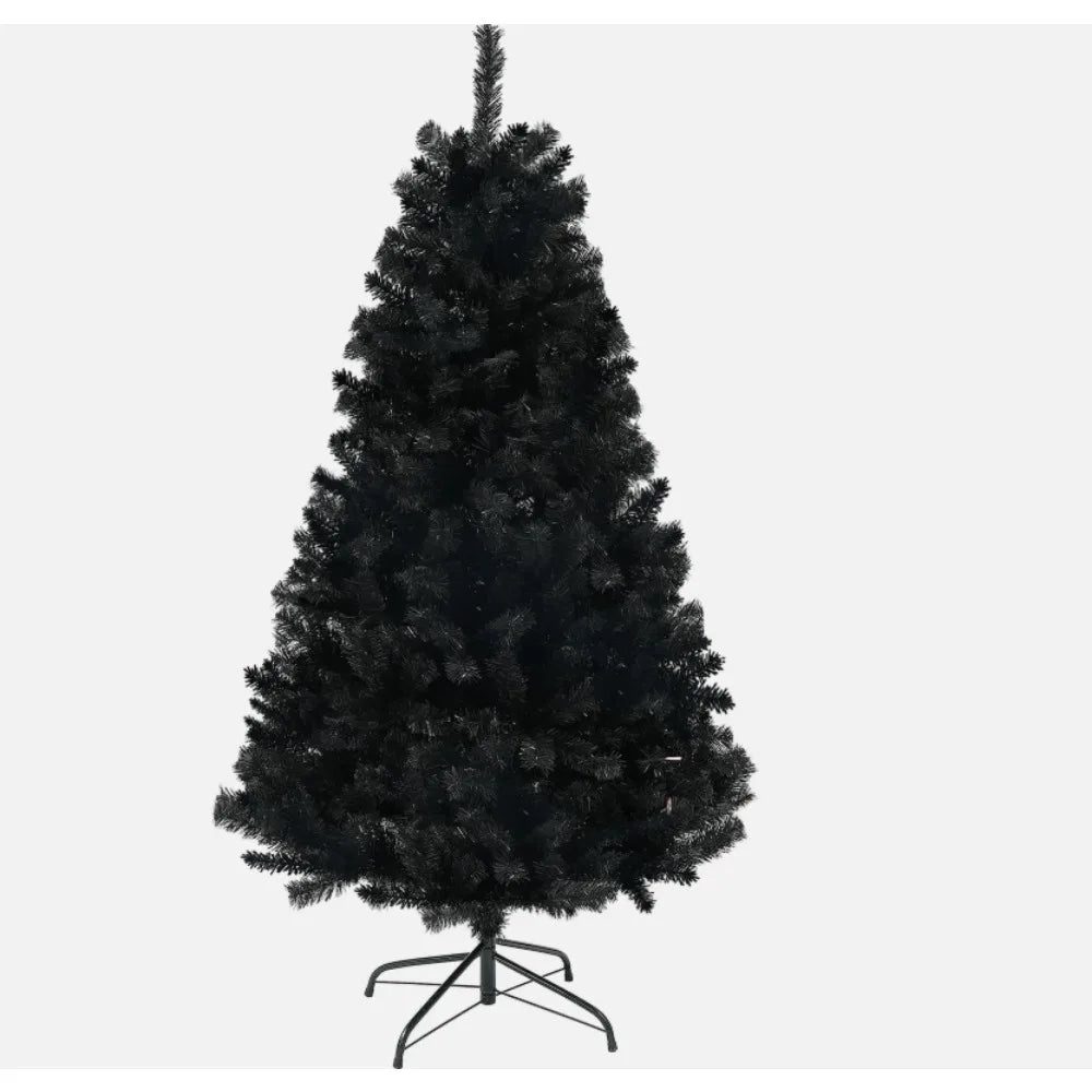 6ft Black Artificial Christmas Tree With Steel Base