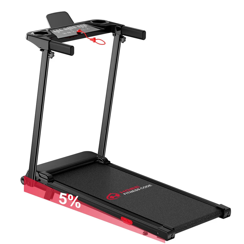 Folding Incline Treadmill. Portable Home Walking & Running Machine