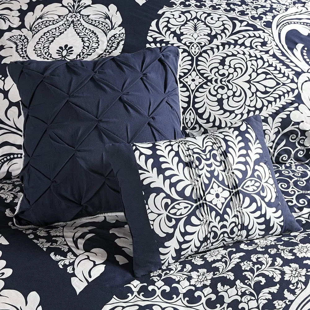 Upgraded Vienna Sateen Cotton Comforter Set, Breathable, Soft Cover, Trendy, All Season Down Alternative Cozy Bedding