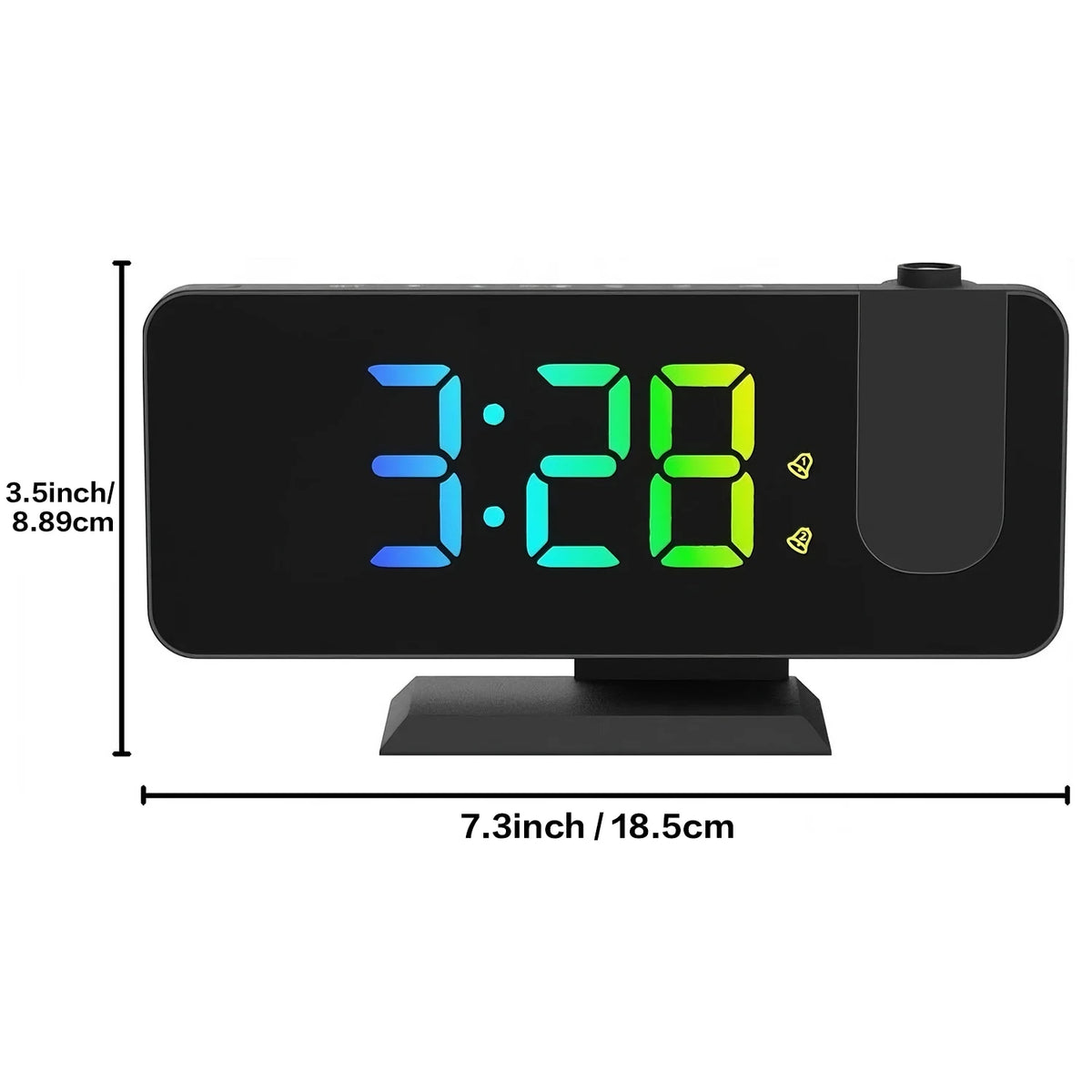 Multifunction LED Mirror Alarm Clock | Wireless Charging Display Clock