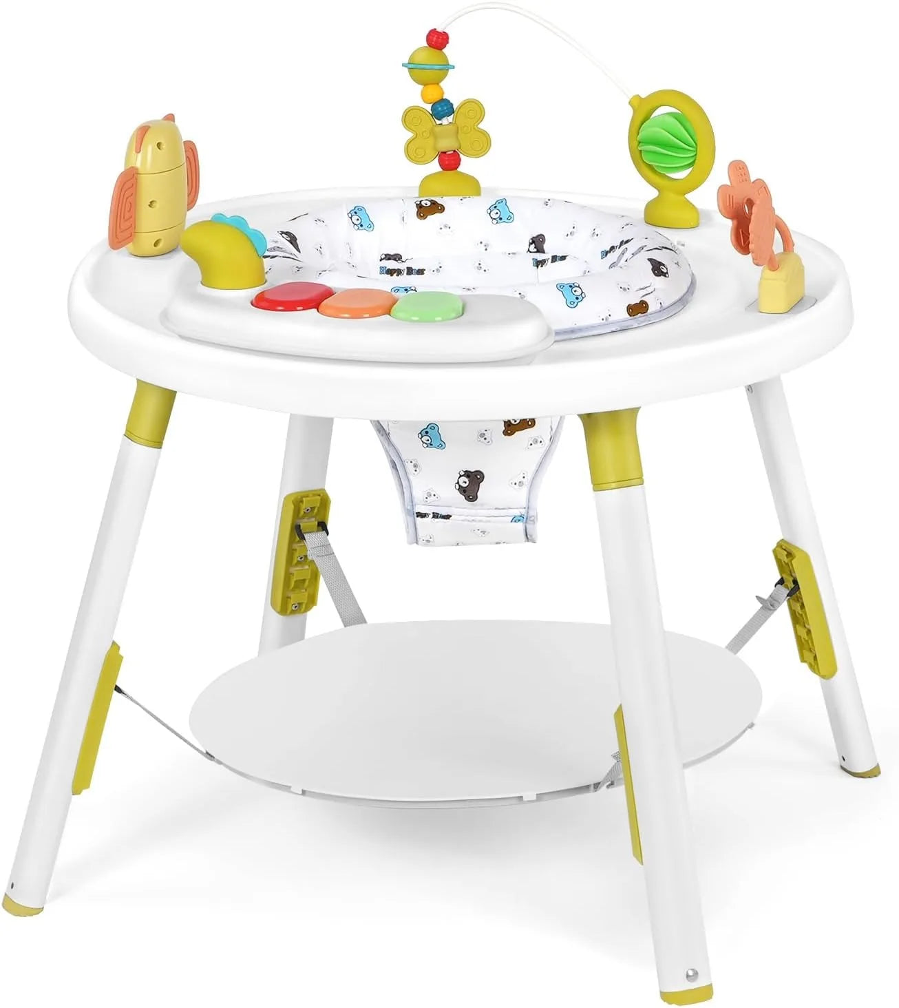 Interactive 3-in-1 Baby Activity Center, Jumper & Learning Table with 360° Rotating Seat