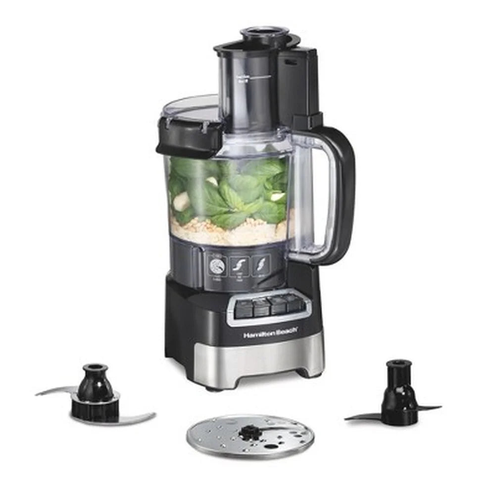 12 Cup Food Processor 500W Big Mouth Chute 3 Speeds