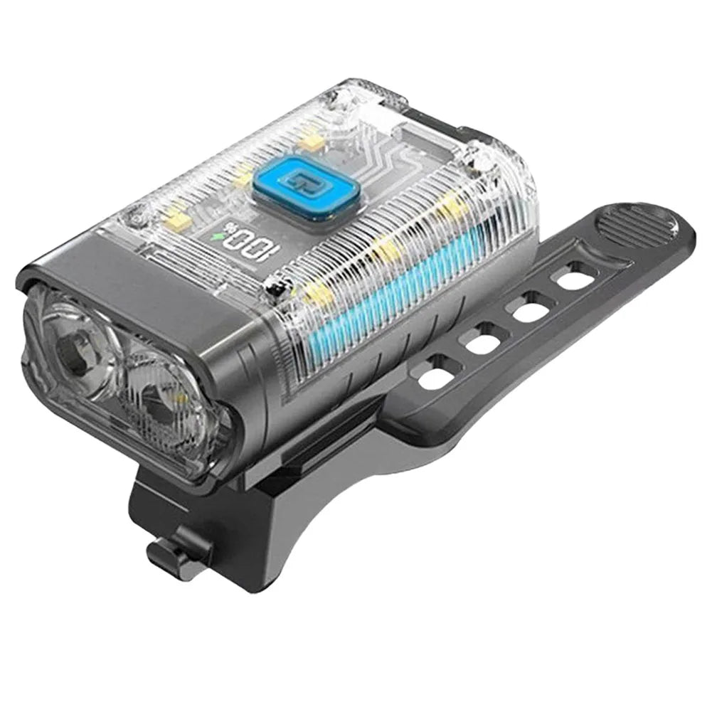 LED Bicycle Front Light Bike Light IPX4 Waterproof Bicycle Headlight Rechargeable 360 Degree Rotating for Night Riding