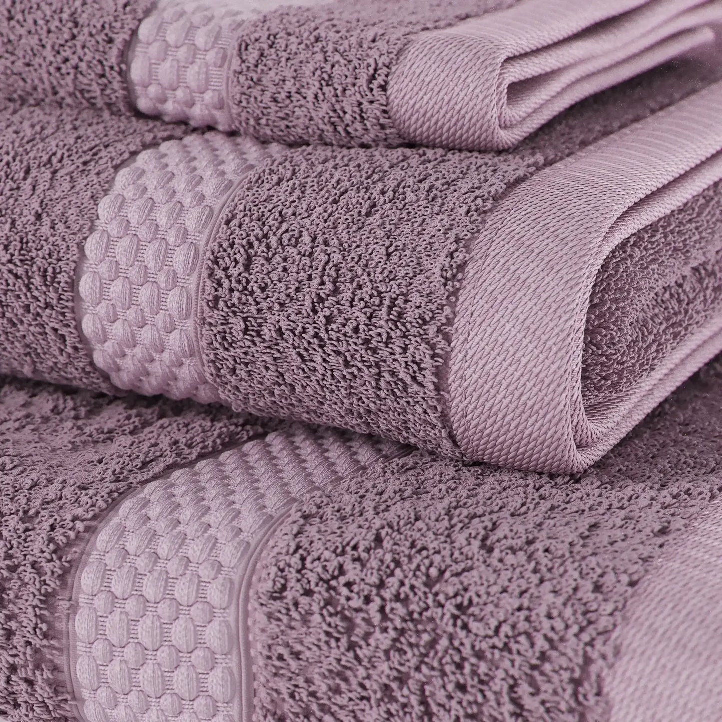 Beautiful Dobby 6pk Towel Set, Contains 2 Bath, 2 Hand, 2 Wash - Rose Pink by Drew Barrymore