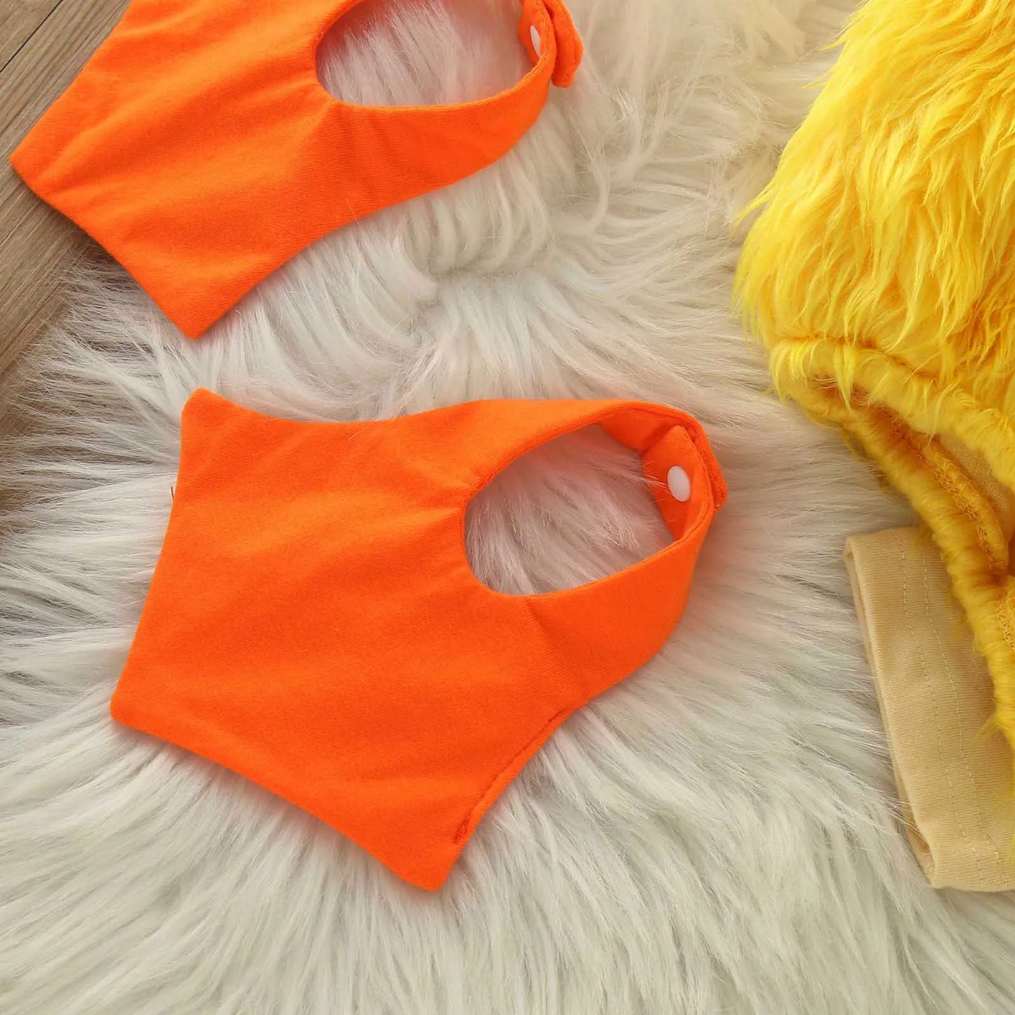 Infant Fleece Hooded Chicken Romper And Matching Pajamas