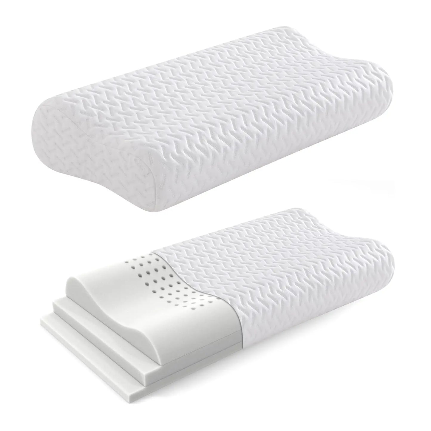 Hcore Ergonomic Memory Foam Pillow For Neck Pain Relief