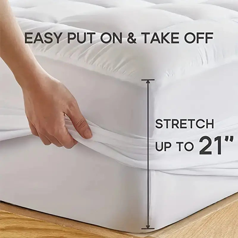 Cooling Mattress Pad Quilted Fitted Deep Pocket Protector