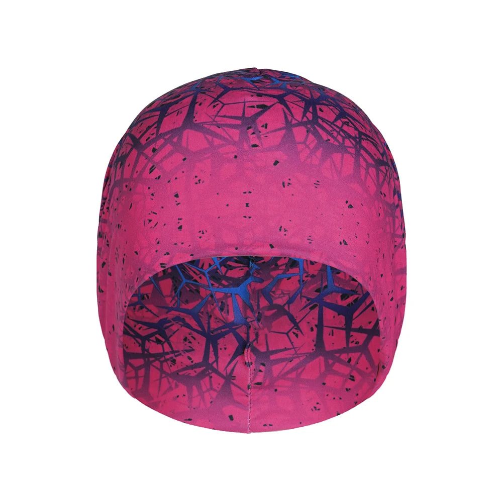 Winter Fashion Print Running Hats Cycling Helmet Liner Hat Windproof Ski Lightweight Elastic Skull Caps for Men Women