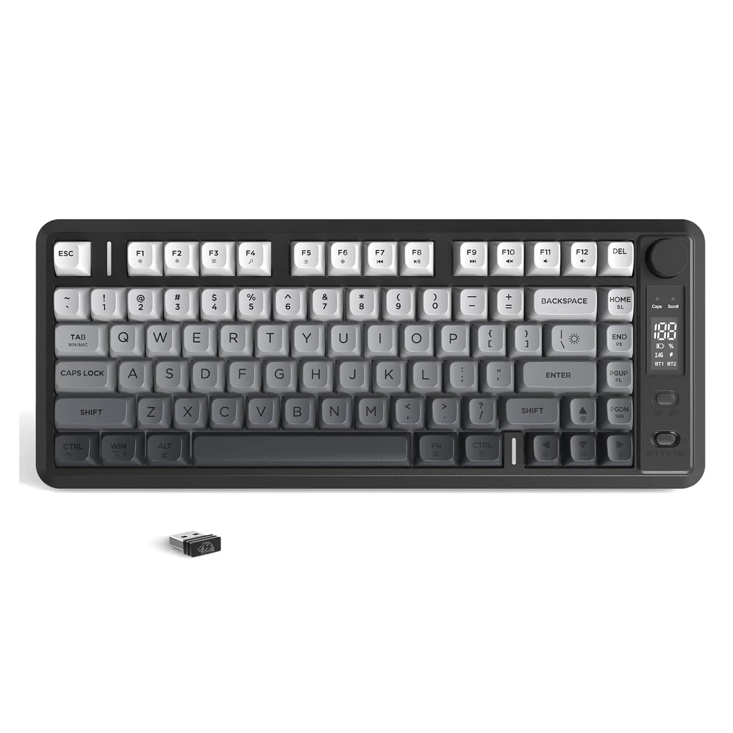 ATTACK SHARK M75 Wireless Gaming Keyboard with OLED Display & Control Knob