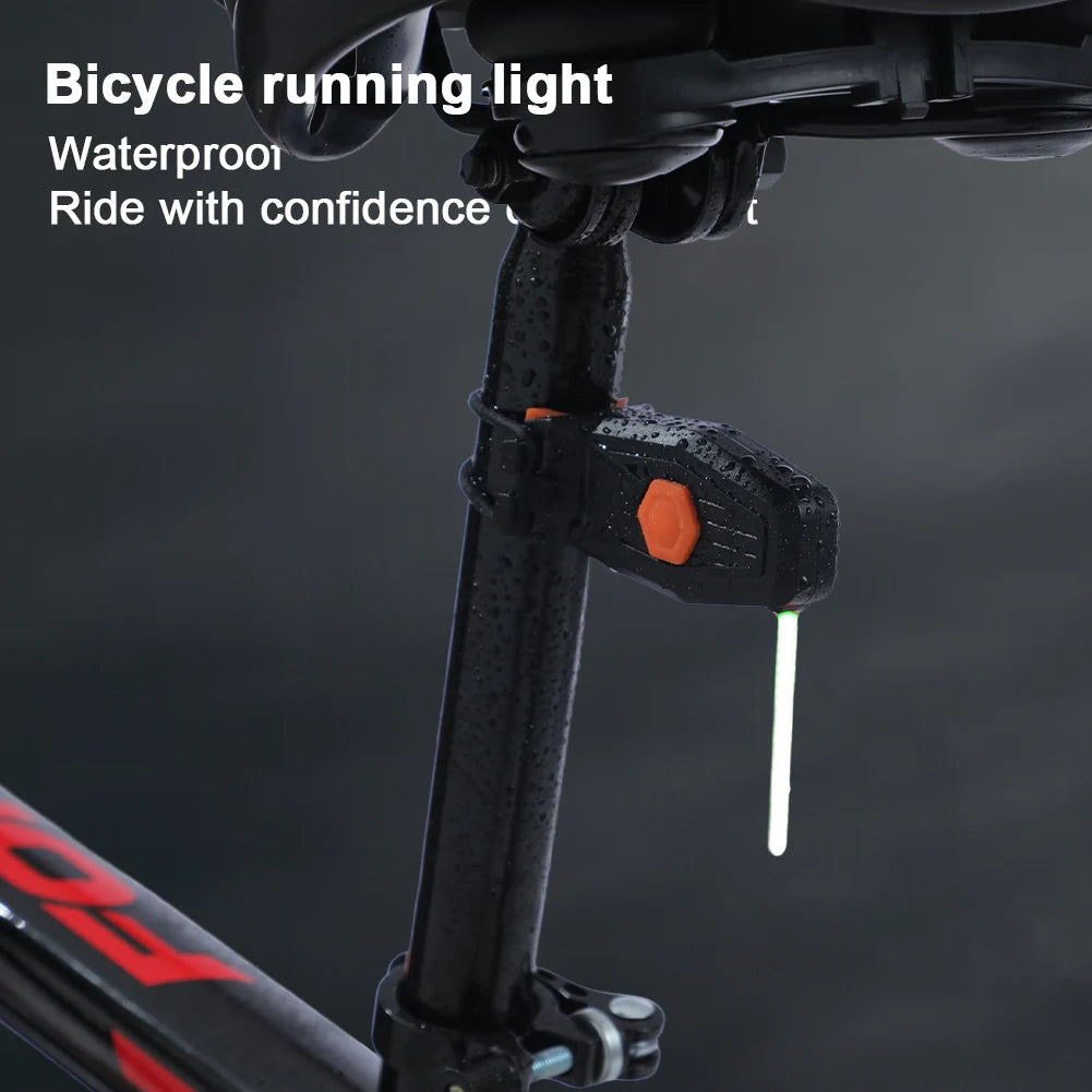 Bicycle Rear Light Running Water Pilot Lights Bicycle Taillights Night Riding Lights Safety Warning Lights Bike