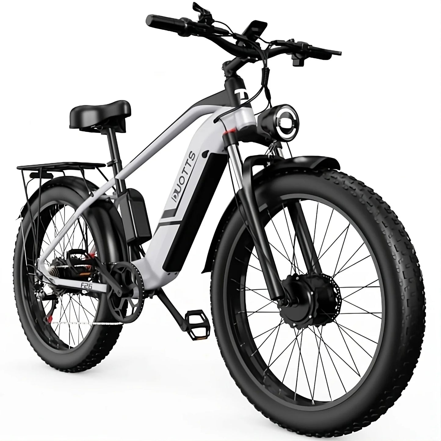 F26 Electric Bike 1500W Dual Motors 48V20AH Lithium Battery Electric Bicycle Hydraulic Brake 26*4 Inch Fat Tire Mountain E-bike
