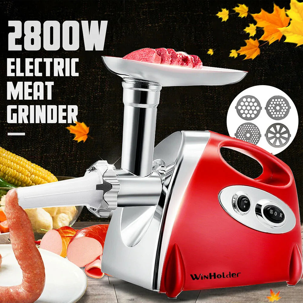 Electric Meat Grinder, Heavy Duty Meat Mincer, Sausage Stuffer Maker 4 Cutting Blade 2800W Food Grinder Mixers