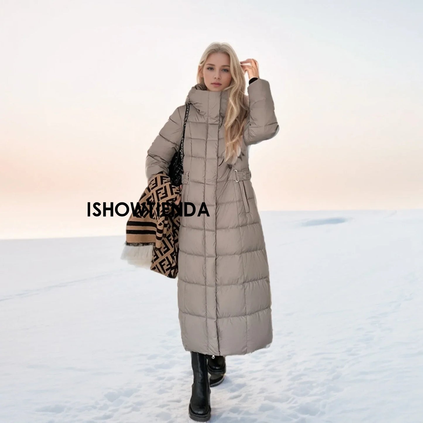 Black Winter Coat For Women Korean Oversized Hooded Parka