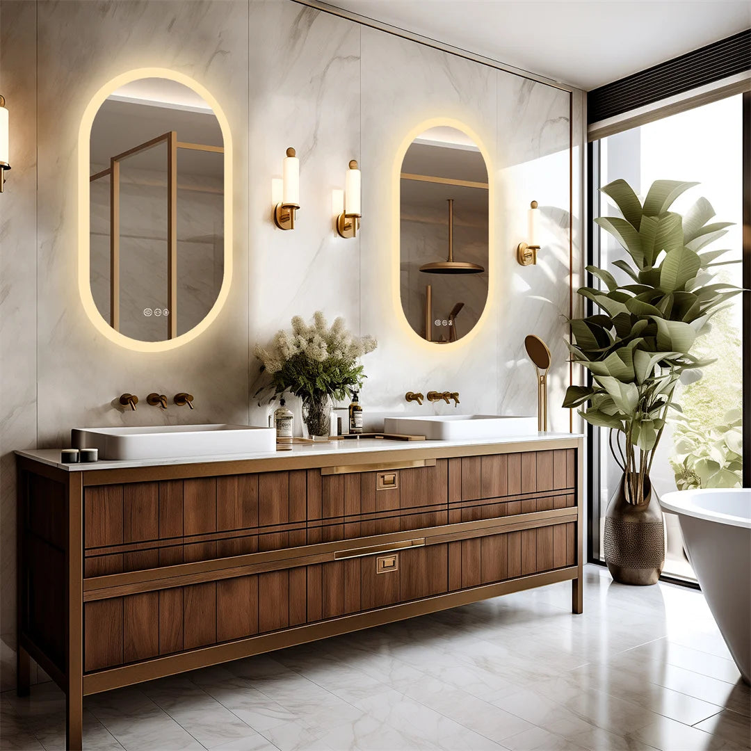 LUVODI Waterproof Illuminated Vanity Mirror Frameless