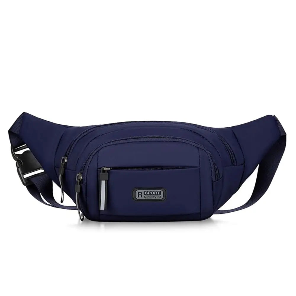 Large Capacity Men’s Nylon Waist Bag with Adjustable Strap