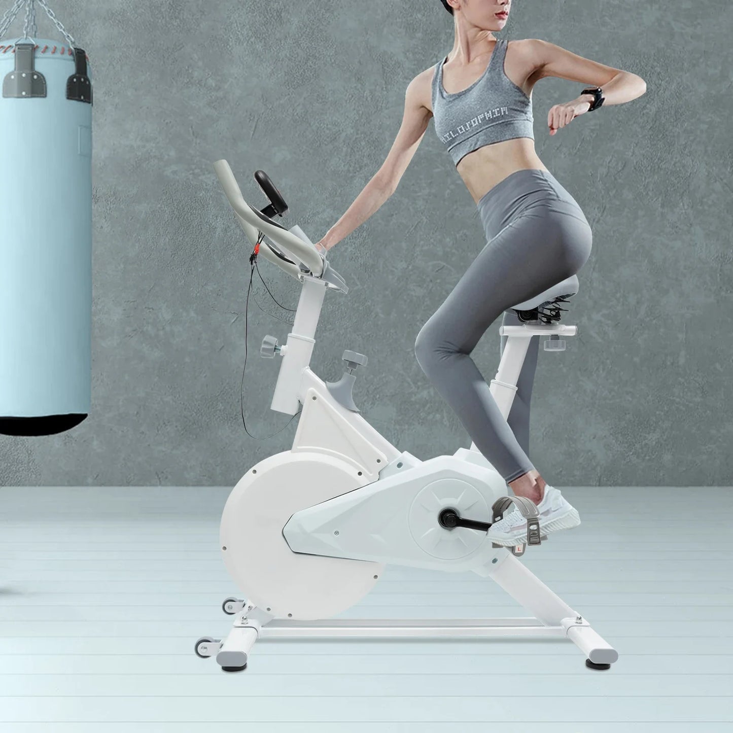 Fitness Bike Exercise Bike Seat Height Seat Front and Rear Adjustable Indoor Cycling Stationary Bike Indoor Cycling Workout Bike