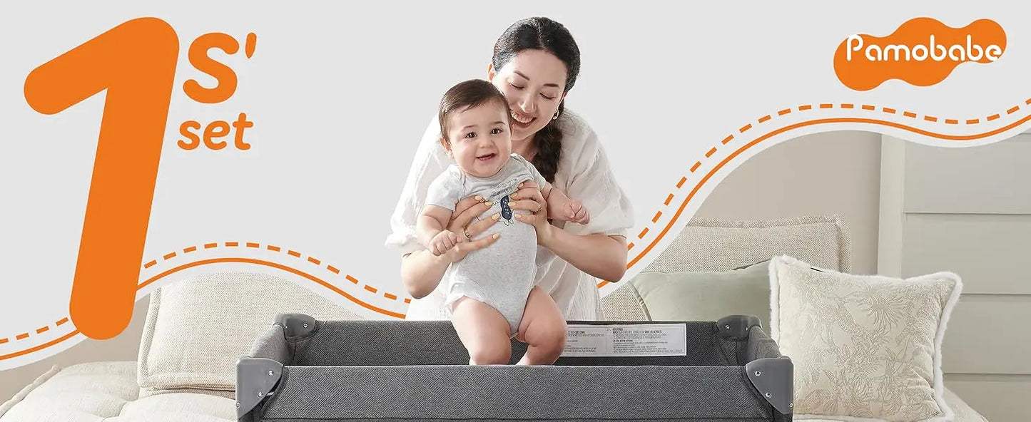 Magic Fold Playpen Portable Cribs Foldable Playpen Baby Playard One-Hand Folding Playards Diaper Changer and Storage S