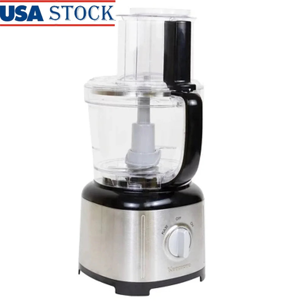 11 Cup Food Processor 500W Stainless Steel Blades Dishwasher Safe